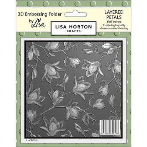 layered petals - Embossing Folder by lisa horton crafts LHCEF015